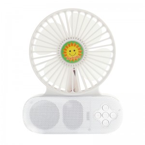 Mini rechargeable fan, muitifunctional mini fan, Bluetooth speaker with fan