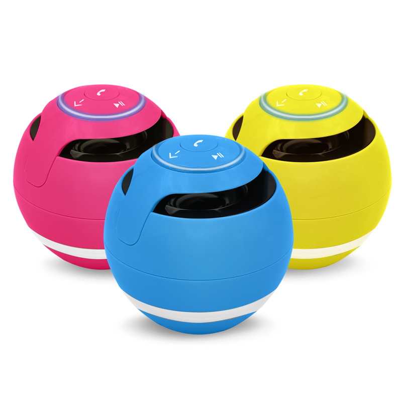 Hot Sale Portable Round Shape Wireless Speaker Soundbar Bass BT Speaker For iPhone