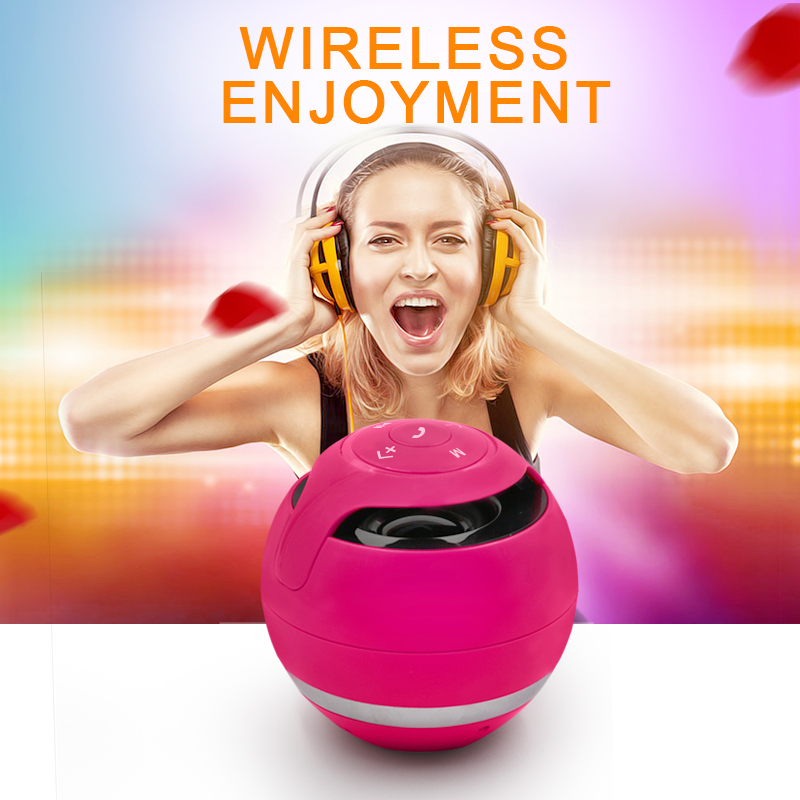 High sound quality Mini portable round smart led light Wireless Speaker