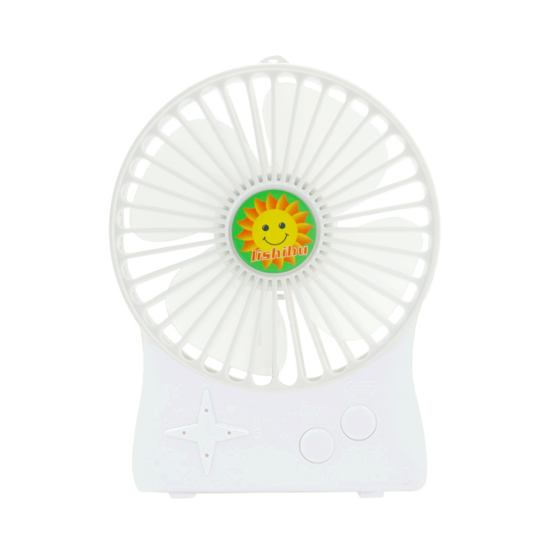 Colorful mini mute charging wind gear adjust the smiling to custom-fit small fan